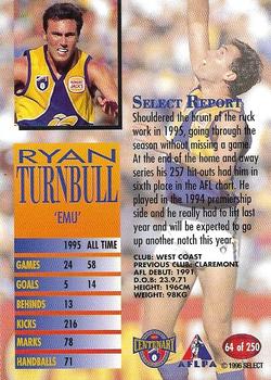 1996 Select AFL #64 Ryan Turnbull Back